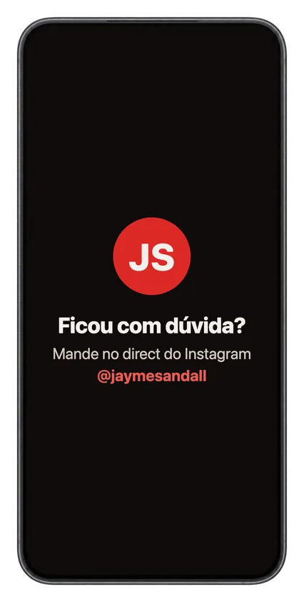 Mensagem direta para o Jayme no celular