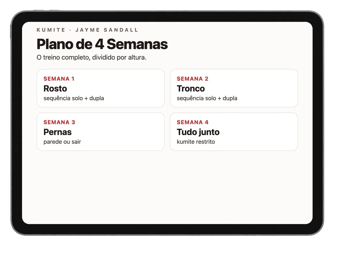 Caderno do plano de 4 semanas
